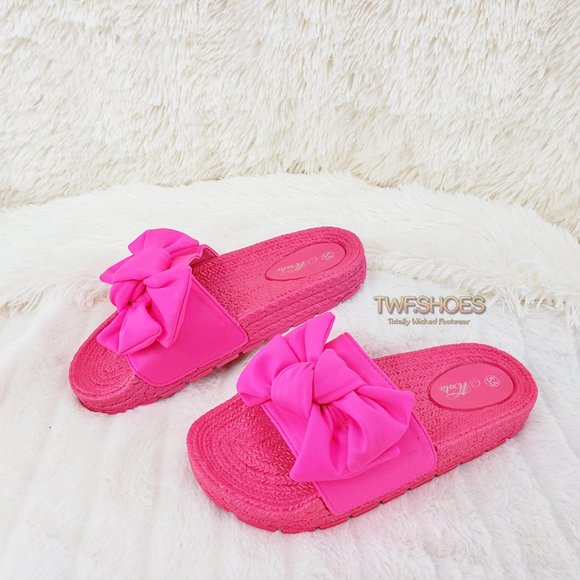 Women's Pink Slide Sandals - Picture 9 of 9